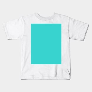 preppy Trendy fashion  solid color Aqua Teal Turquoise Kids T-Shirt